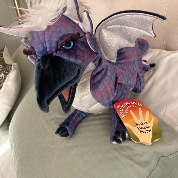 FOLKMANIS  HAND PUPPET   BEAKED DRAGON - Picture 2 of 12